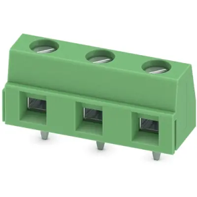 PCB terminal, 3 pole, pitch 7.62 mm, AWG 26-16, 16 A, screw connection, green, 1707030 - 1