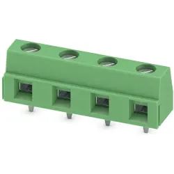 PCB terminal, 4 pole, pitch 7.62 mm, AWG 26-16, 16 A, screw connection, green, 1707043