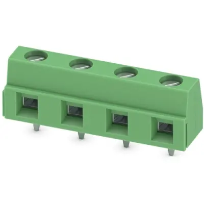 PCB terminal, 4 pole, pitch 7.62 mm, AWG 26-16, 16 A, screw connection, green, 1707043 - 1