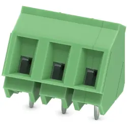 PCB terminal, 3 pole, pitch 7.62 mm, AWG 24-12, 24 A, screw connection, green, 1733732