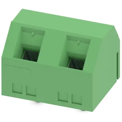 PCB terminal, 2 pole, pitch 7.62 mm, AWG 26-16, 16 A, screw connection, green, 1718605 - 1