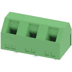 PCB terminal, 3 pole, pitch 7.62 mm, AWG 26-16, 16 A, screw connection, green, 1718618