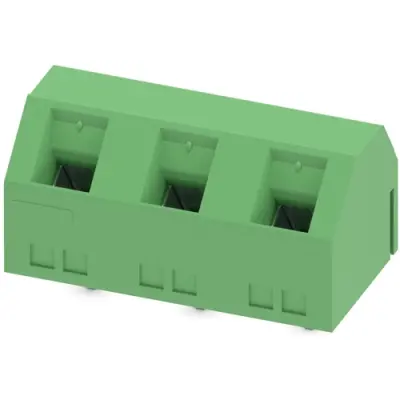 PCB terminal, 3 pole, pitch 7.62 mm, AWG 26-16, 16 A, screw connection, green, 1718618 - 1