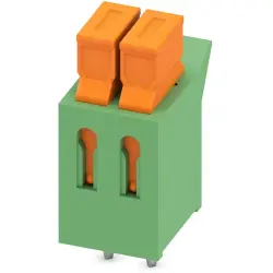 PCB terminal, 2 pole, pitch 3.81 mm, AWG 26-22, 5 A, cutting connection, green, 1706170