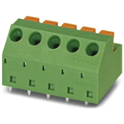 PCB terminal, 4 pole, pitch 5.08 mm, AWG 24-16, 12 A, spring-clamp connection, green, 1790649 - 1