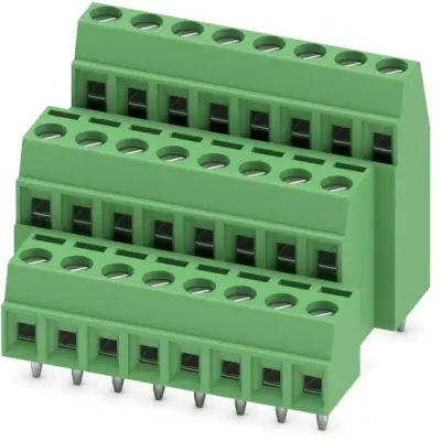 PCB terminal, 24 pole, pitch 3.81 mm, AWG 26-16, 8 A, screw connection, green, 1727793 - 1