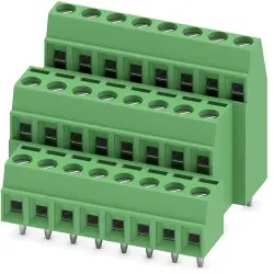 PCB terminal, 24 pole, pitch 3.81 mm, AWG 26-16, 8 A, screw connection, green, 1727793