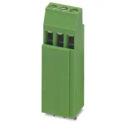 PCB terminal, 3 pole, pitch 5.08 mm, AWG 24-12, 24 A, screw connection, green, 1723195