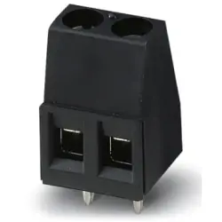PCB terminal, 2 pole, pitch 5.08 mm, AWG 26-14, 17.5 A, screw connection, black, 1985904