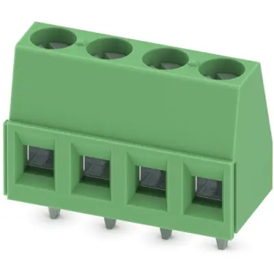PCB terminal, 4 pole, pitch 5.08 mm, AWG 26-14, 17.5 A, screw connection, green, 1715747 - 1