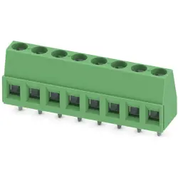 PCB terminal, 8 pole, pitch 5.08 mm, AWG 26-14, 17.5 A, screw connection, green, 1715789