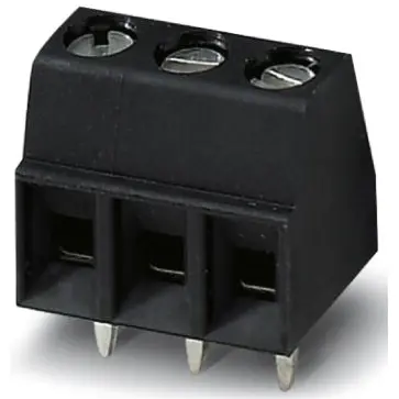 PCB terminal, 3 pole, pitch 3.5 mm, AWG 26-16, 13.5 A, screw connection, black, 1984950 - 1