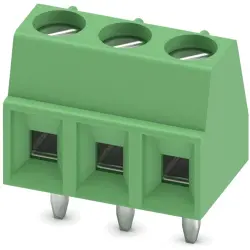 PCB terminal, 3 pole, pitch 3.81 mm, AWG 26-16, 13.5 A, screw connection, green, 1727023