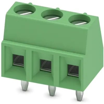 PCB terminal, 3 pole, pitch 3.81 mm, AWG 26-16, 13.5 A, screw connection, green, 1727023 - 1