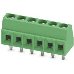 PCB terminal, 6 pole, pitch 3.5 mm, AWG 26-16, 13.5 A, screw connection, green, 1751280
