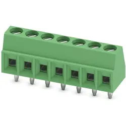 PCB terminal, 7 pole, pitch 3.5 mm, AWG 26-16, 13.5 A, screw connection, green, 1751293