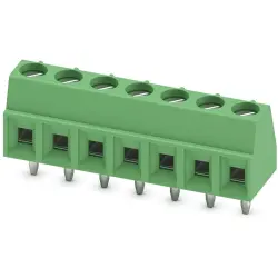 PCB terminal, 7 pole, pitch 3.81 mm, AWG 26-16, 13.5 A, screw connection, green, 1727065