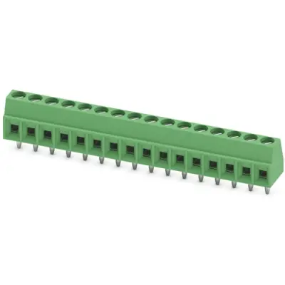 PCB terminal, 16 pole, pitch 3.5 mm, AWG 26-16, 13.5 A, screw connection, green, 1751387 - 1