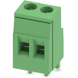 PCB terminal, 2 pole, pitch 5.08 mm, AWG 26-14, 24 A, screw connection, green, 1730395