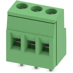 PCB terminal, 3 pole, pitch 5.08 mm, AWG 26-14, 24 A, screw connection, green, 1730405