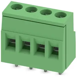 PCB terminal, 4 pole, pitch 5.08 mm, AWG 26-14, 24 A, screw connection, green, 1730418