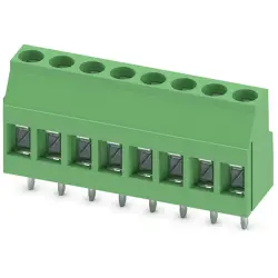 PCB terminal, 8 pole, pitch 5.08 mm, AWG 24-12, 24 A, screw connection, green, 1712708