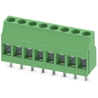 PCB terminal, 8 pole, pitch 5.08 mm, AWG 24-12, 24 A, screw connection, green, 1712708 - 1