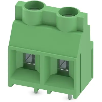 PCB terminal, 2 pole, pitch 9.52 mm, AWG 24-10, 32 A, screw connection, green, 1714971 - 1