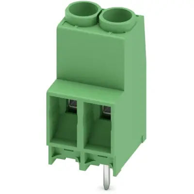 PCB terminal, 2 pole, pitch 6.35 mm, AWG 24-10, 41 A, screw connection, green, 1777545 - 1