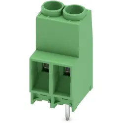PCB terminal, 2 pole, pitch 6.35 mm, AWG 24-10, 41 A, screw connection, green, 1777545