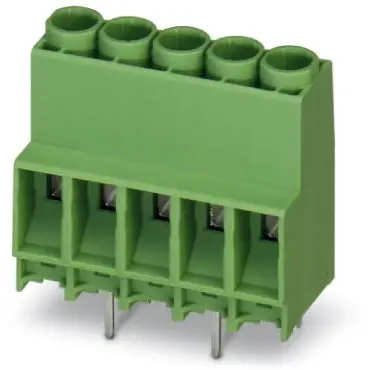 PCB terminal, 4 pole, pitch 6.35 mm, AWG 24-10, 41 A, screw connection, black, 1711079 - 1