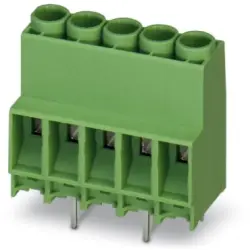 PCB terminal, 4 pole, pitch 6.35 mm, AWG 24-10, 41 A, screw connection, black, 1711079