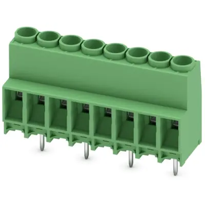 PCB terminal, 8 pole, pitch 6.35 mm, AWG 24-10, 41 A, screw connection, green, 1777600 - 1