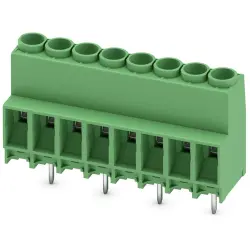 PCB terminal, 8 pole, pitch 6.35 mm, AWG 24-10, 41 A, screw connection, green, 1777600