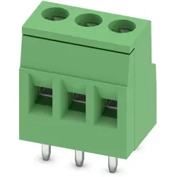 PCB terminal, 3 pole, pitch 5.08 mm, AWG 26-14, 24 A, screw connection, green, 1730515