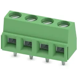 PCB terminal, 4 pole, pitch 5 mm, AWG 26-16, 13.5 A, screw connection, green, 1729034