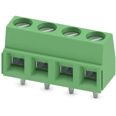 PCB terminal, 4 pole, pitch 5.08 mm, AWG 26-16, 13.5 A, screw connection, green, 1729144 - 1