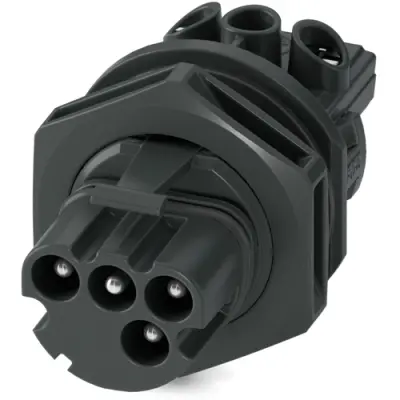 Panel feed through, pin, 3-pole for DC grids, 1453451 - 1