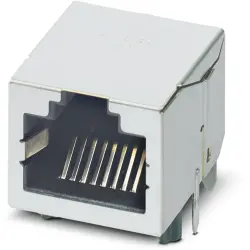 Socket, RJ45, 8 pole, 8P8C, Cat 6A, solder connection, through hole, 1091946