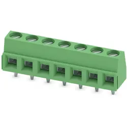PCB terminal, 7 pole, pitch 5.08 mm, AWG 26-16, 13.5 A, screw connection, green, 1729173