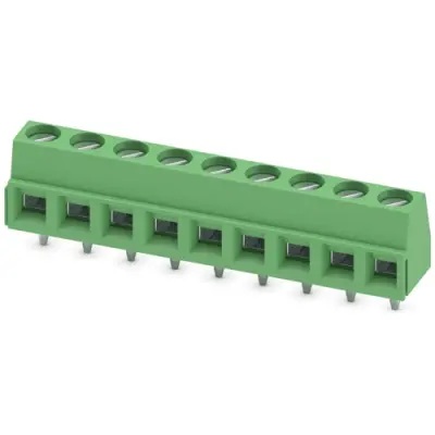 PCB terminal, 9 pole, pitch 5 mm, AWG 26-16, 13.5 A, screw connection, green, 1729089 - 1