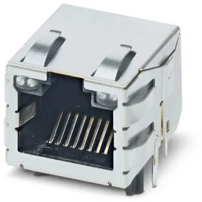 Socket, RJ45, 8 pole, 8P8C, solder connection, through hole, 1321246 - 1