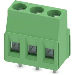 PCB terminal, 3 pole, pitch 5 mm, AWG 24-14, 16 A, screw connection, green, 1890976