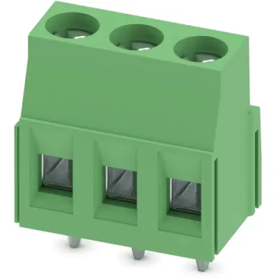 PCB terminal, 3 pole, pitch 5.08 mm, AWG 24-14, 16 A, screw connection, green, 1888690 - 1