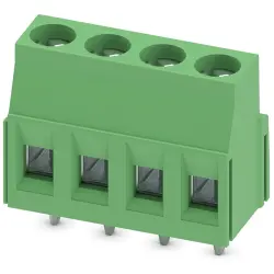 PCB terminal, 4 pole, pitch 5 mm, AWG 24-14, 16 A, screw connection, green, 1890989