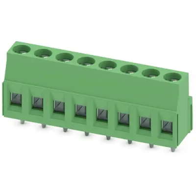 PCB terminal, 8 pole, pitch 5 mm, AWG 24-14, 16 A, screw connection, green, 1905719 - 1