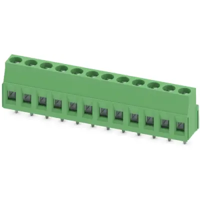 PCB terminal, 12 pole, pitch 5 mm, AWG 24-16, 16 A, screw connection, green, 1930179 - 1