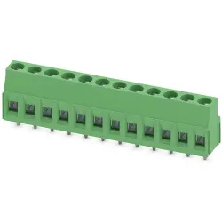 PCB terminal, 12 pole, pitch 5 mm, AWG 24-16, 16 A, screw connection, green, 1930179