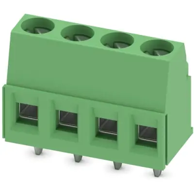 PCB terminal, 4 pole, pitch 5 mm, AWG 26-14, 17.5 A, screw connection, green, 1730036 - 1
