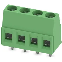 PCB terminal, 4 pole, pitch 5 mm, AWG 26-14, 17.5 A, screw connection, green, 1730036